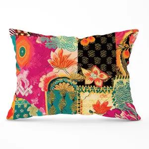 Patchwork Mixed Textiles Cushions 33cm x 48cm