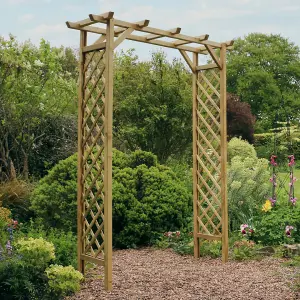 Zest Sunset Trellis Wooden Garden Arch Pergola Plant Support FSC Wood