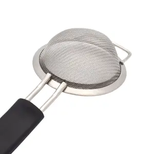 Buckingham Stainless Steel Fine Mesh Sieve Strainer 8 cm Soft Touch Handle