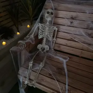 3ft Full Skeleton Halloween Decoration with LED Eyes