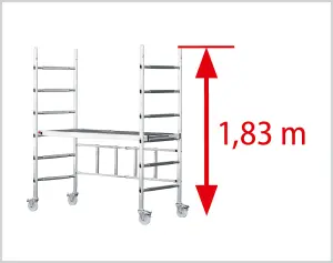 Hymer Concept Folding Scaffold Tower - Module 1+2 - 2.65m Platform Height (4.65m)