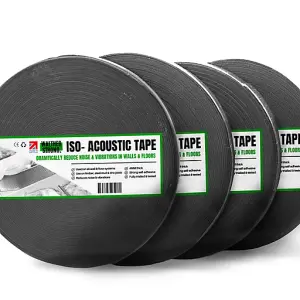 ISO Acoustic Soundproofing Tape 4mm Thick x 70mm x 25mtr