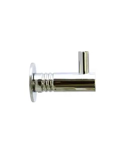 Chrome effect Zinc alloy Circular Single Tap Hook (H)46mm (W)15mm