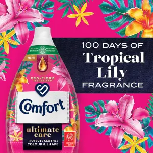 Comfort Fabric Conditioner Tropical Lily Ultra concentrated 870ml, 58Washes, 2Pk