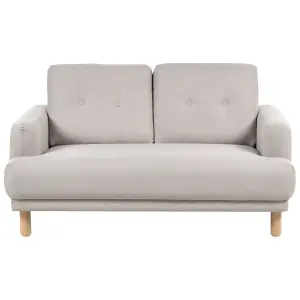 2 Seater Fabric Sofa Taupe TUVE