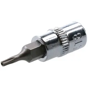 T8 1/4" Drive Tamper Proof Torx Star Bit 37mm Tamper Torx Chrome Vanadium Steel