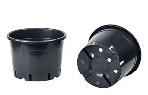 Black Plastic Plant Pot Flower Pots 25 Litres x 20 Pots