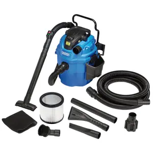 Draper 230V Wall Mounted Wet and Dry Vacuum Cleaner, 1500W 36313