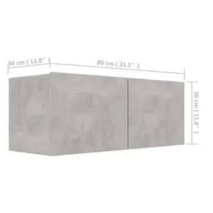 Berkfield TV Cabinet Concrete Grey 80x30x30 cm Engineered Wood