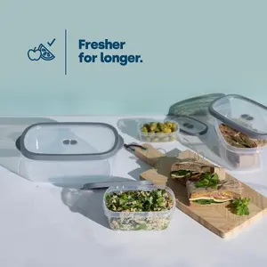 5 AIRTIGHT MEAL PREP CONTAINER SET - RECTANGULAR