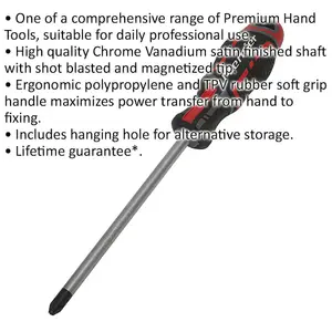 Premium Pozi Screwdriver 3 x 150mm with Magnetic Tip and Ergonomic Grip