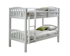 Rest Relax Melissa White Bunk Bed - Single (3ft)