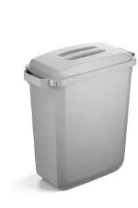 Durable DURABIN Grey Rectangular Recycling Bin + Lid - Food Safe - 60L