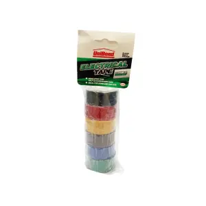 UniBond  Electrical Tape (6 Colour Pack) 19mm x 3.5m