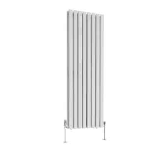 Rinse Bathrooms 1600 x 550mm White Vertical Designer Radiator Rad Double Column Radiator Rad Rectangular Flat Panel