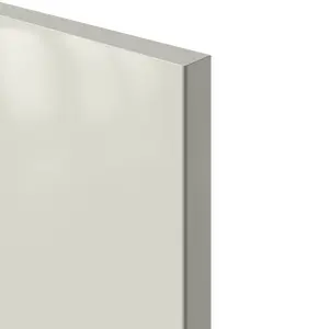 GoodHome Stevia Innovo handleless Gloss cream Slab Drawer front, bridging door & bi fold door, Pack of 2 (H)340mm (W)597mm (T)18mm