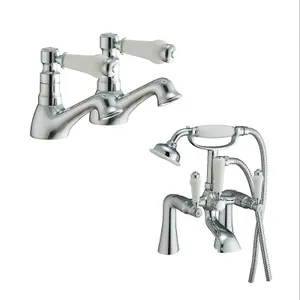 Nes Home Imperior Basin Taps & Bath Shower Mixer Tap Set