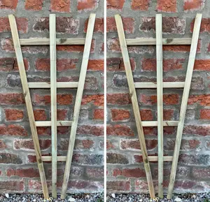 Fixed Wooden Trellises Garden Lattice Climbing Support Frames H(100cm) Set of 2