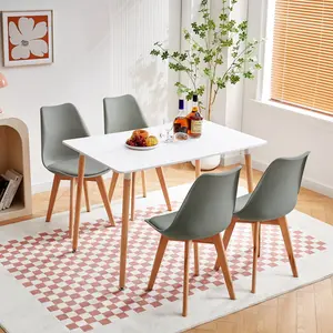 Nero 4 - Person Dining Set Grey / White