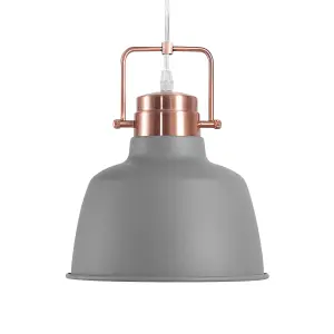 Metal Pendant Lamp Grey NARMADA