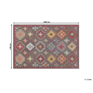 Wool Area Rug 140 x 200 cm Multicolour FINIKE