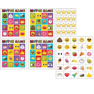 Creative Party Emoji Bingo Cards Set (Pack of 10) Multicoloured (One Size)