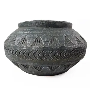 Large Planters Plant Pots Large Grey Gliese Triangle Planter 21cm x 40cm Botanik