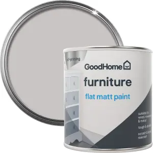 GoodHome White plains Matt Furniture paint, 125ml