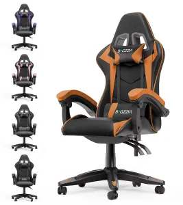 Ergonomic Gaming Chair,Soft PU Leather with Adjustable Reclining Back