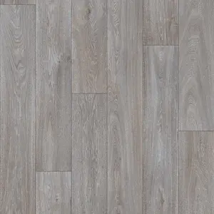 Grey Modern Wood Effect Anti-Slip Vinyl Flooring for Home, Shops, Offices, 2.0mm Thick Vinyl Sheet-7m(23') X 2m(6'6")-14m²