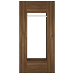 Berkfield Hallway Cabinets 2 pcs Brown Oak Engineered Wood