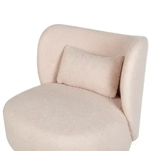 Beliani Retro Armchair OTSBY Boucle Beige