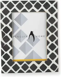 Penguin Home Photo Frame Wood Diamond Design