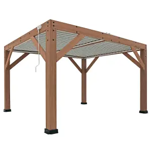 Meridian 13 x 11 (4m x 3.4m) Wood Room With Louvered Roof