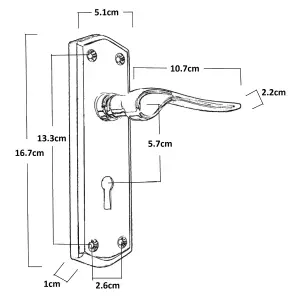 Door Handles SATIN Stellar Scroll Lever Internal with Lock and Keys