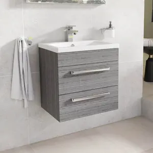 Whitfield 515mm Single Bathroom Vanity with Integrated Ceramic Basin Grey