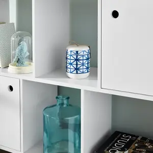 Azeil Bookcase White/White