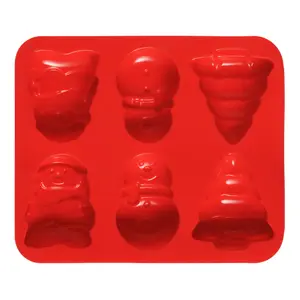 Essentials by Premier Red 6 Christmas Theme Cake Mould