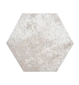 Top Ceramics Beige Hexagon Floor Wall Tile (L)22.5cm x (W)22.9cm Each box 0.87sqm