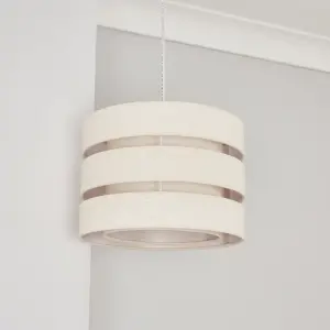 Inlight Cantina Natural Woven effect Mini Trio Light shade (D)28cm