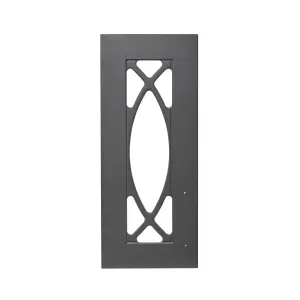 GoodHome Artemisia Matt graphite Classic shaker Glazed Cabinet door (W)300mm (H)715mm (T)18mm