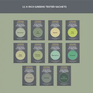 Rust-Oleum Green Matt Kitchen Cupboard Paint Tester Samples - 10ml