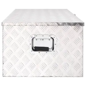 Berkfield Storage Box Silver 100x55x37 cm Aluminium