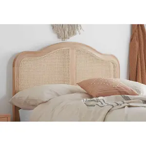 Birlea Leonie King Rattan Bed Oak