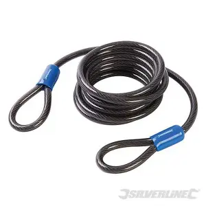 Silverline (647706) Looped Steel Security Cable 2.5m x 8mm