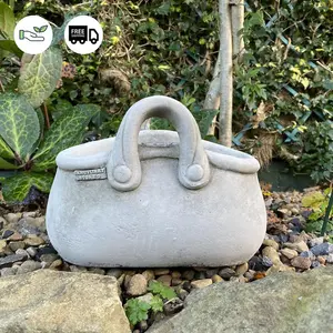 Open handbag Stone Cast Garden Plant Pot