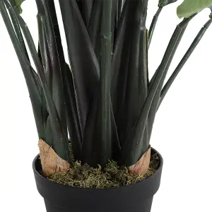 Artificial Plant Fake Potted Bird of Paradise Palm Tree in Black Pot 180 cm