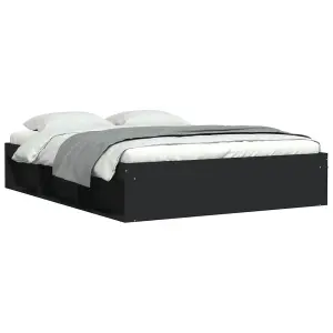 Berkfield Bed Frame Black 150x200 cm King Size