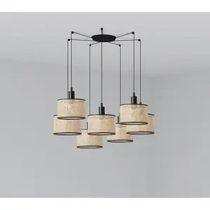 Luminosa Mambo Cluster Pendant Ceiling Light Beige, E27