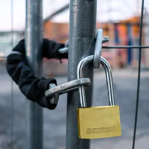 Dekton 40mm Long Shackle Titanium Iron Padlock, 3 Keys